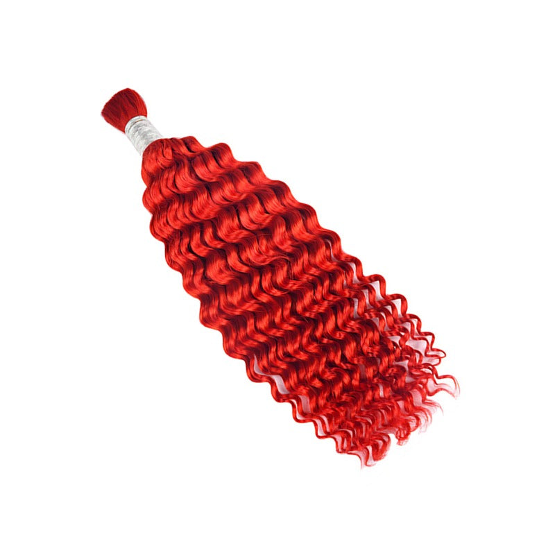 Braiding Hair - #Red Deep Wave Human Hair	