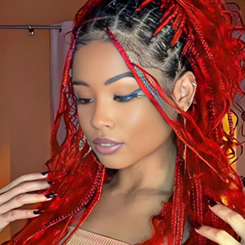 Braiding Hair - #Red Deep Wave Human Hair