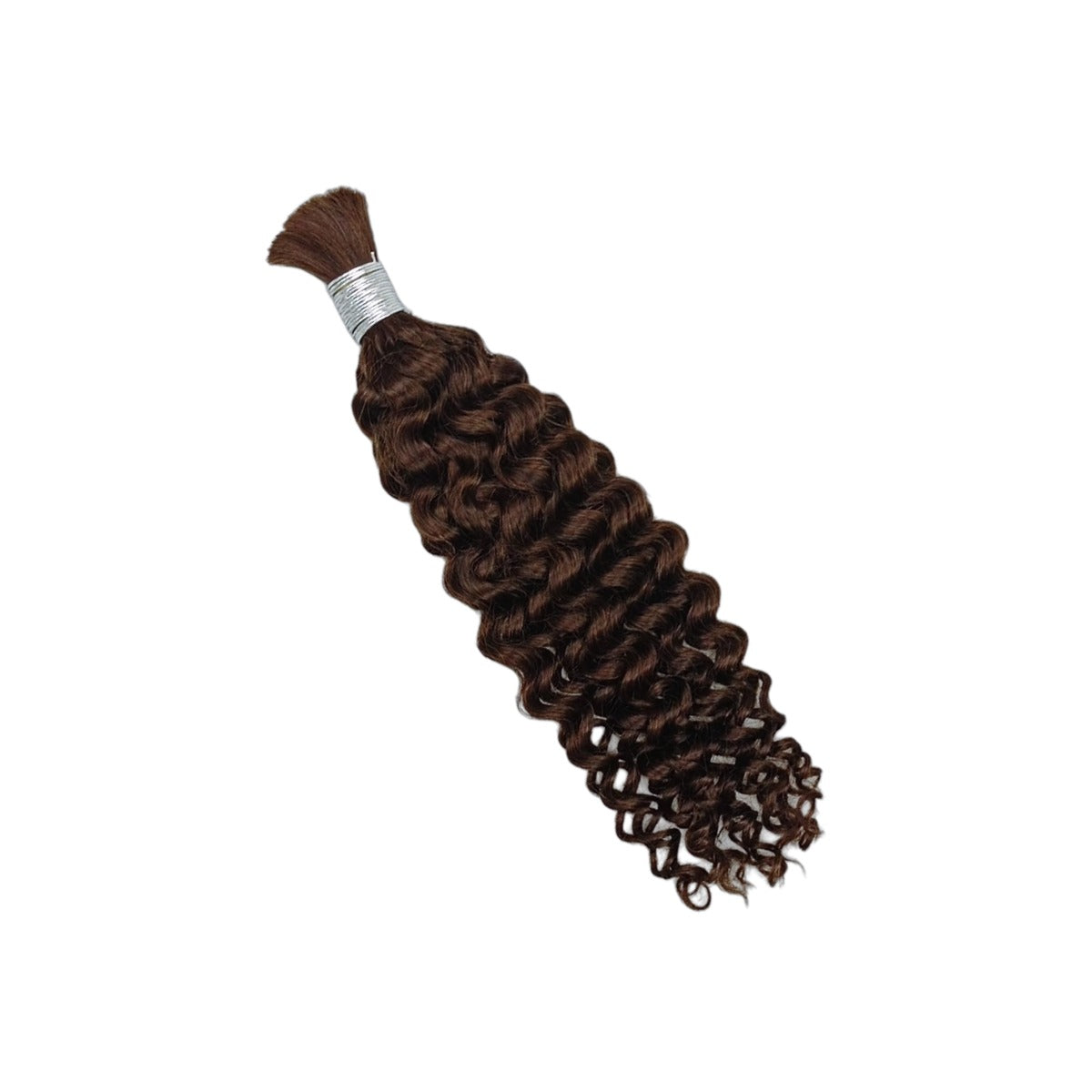 Braiding Hair - #2 Dark Brown Deep Curly Human Hair