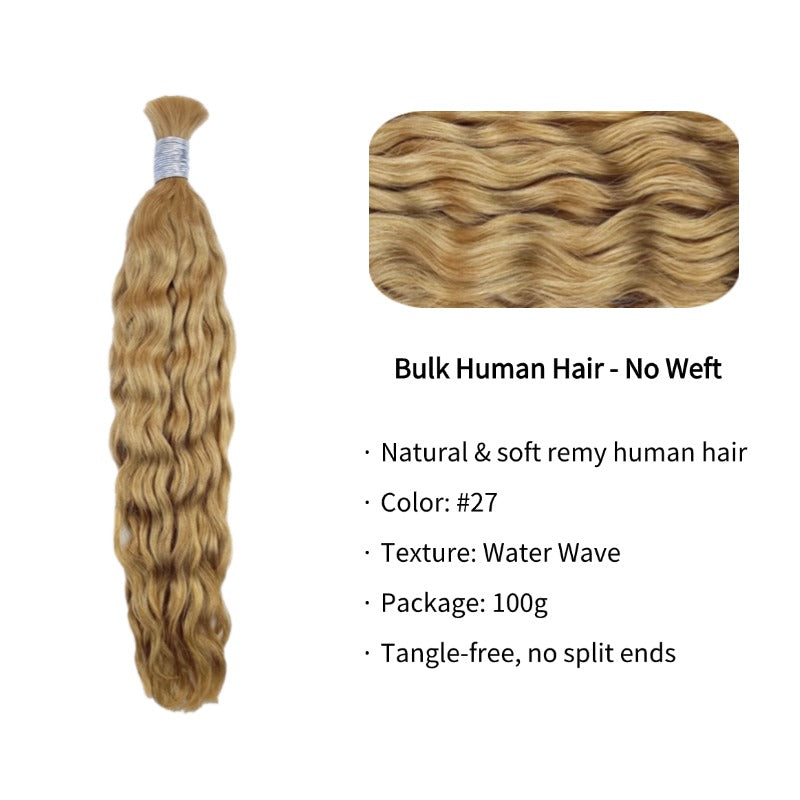 Braiding Hair - #27 Water Wave Human Hair