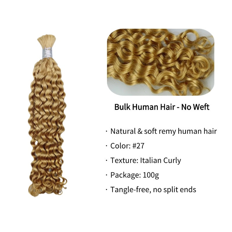 Braiding Hair - #27 Italian Curly Human Hair