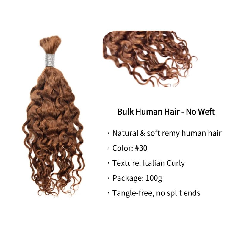 Braiding Hair - #30 Italian Curly Human Hair