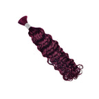 Braiding Hair - #99J Burgundy Italian Curly Human Hair	