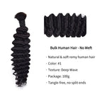 Braiding Hair - #1 Deep Wave Human Hair