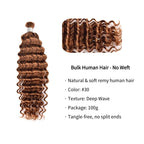 Braiding Hair - #30 Deep Wave Human Hair