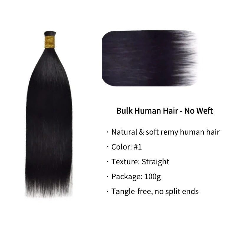 Braiding Hair - #1 Straight Human Hair