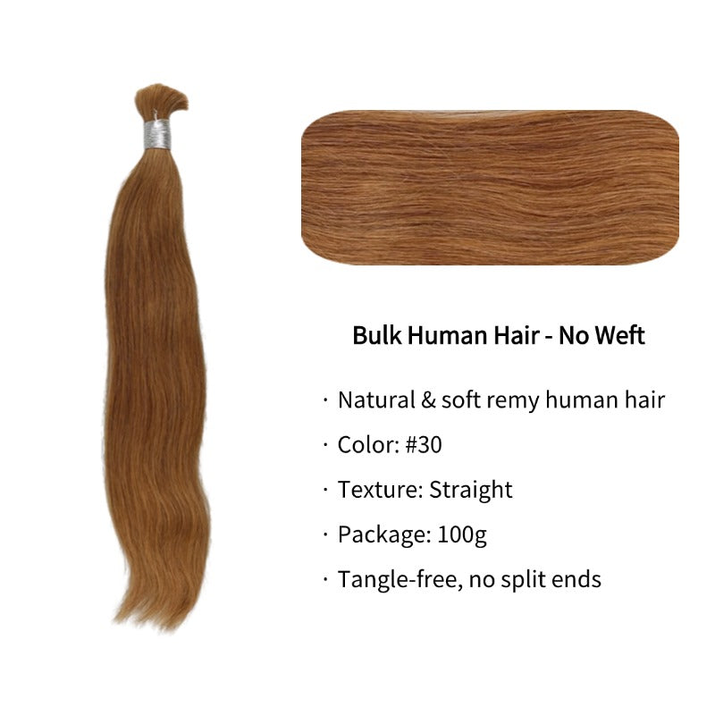 Braiding Hair - #30 Straight Human Hair