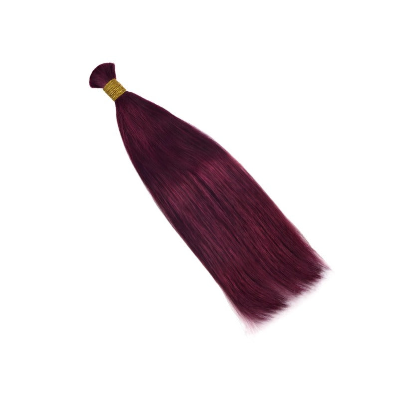 Braiding Hair - #99J Burgundy Straight Human Hair	