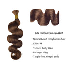 Braiding Hair - #4 Body Wave Human Hair