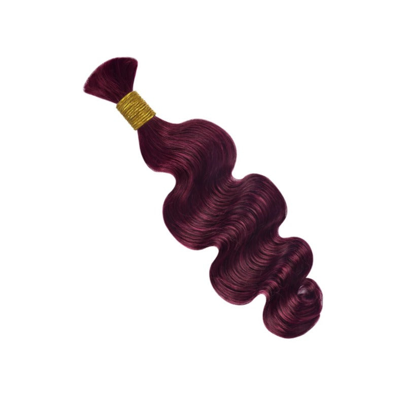 Braiding Hair - #99J Burgundy Body Wave Human Hair	