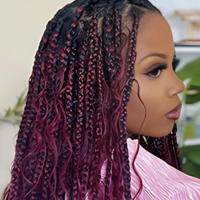 Braiding Hair - #99J Burgundy Body Wave Human Hair