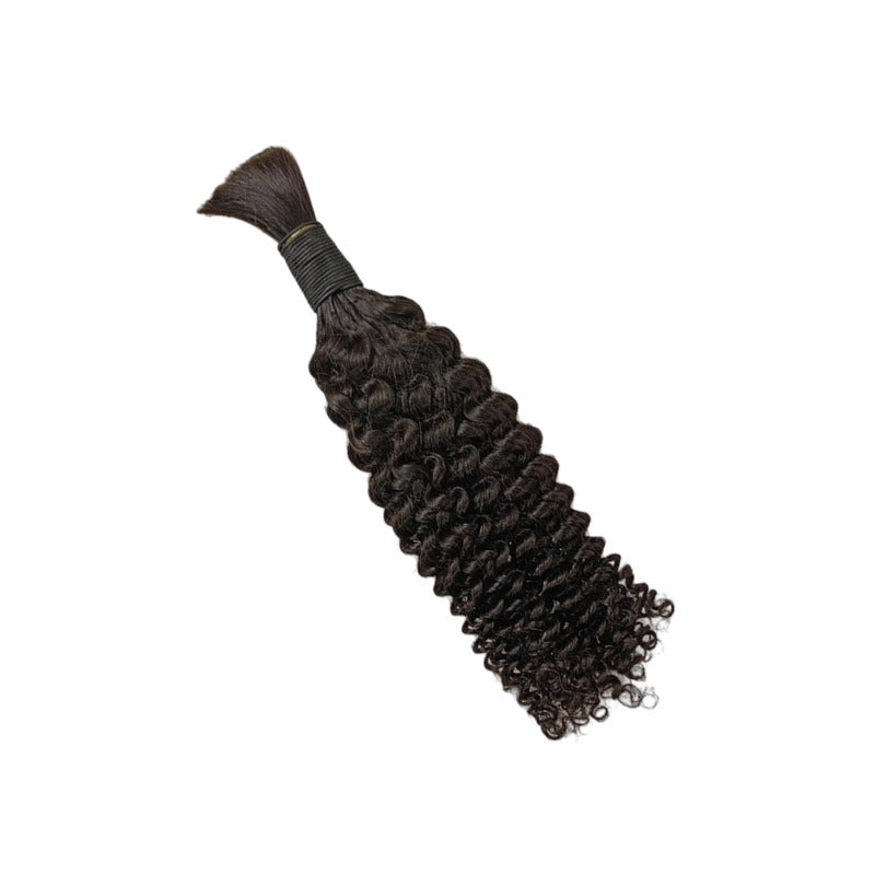 Braiding Hair - #1B Black Jerry Curly Human Hair	
