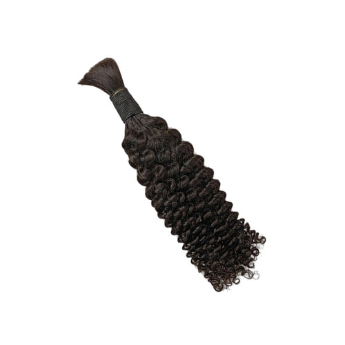 Braiding Hair - #1B Black Jerry Curly Human Hair	
