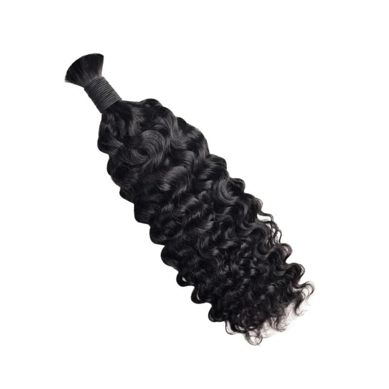 Braiding Hair - #1B Burmese Curly Human Hair	