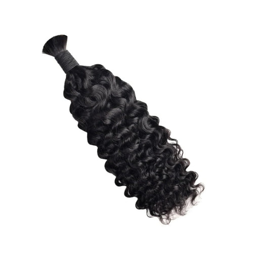 Braiding Hair - #1B Burmese Curly Human Hair	