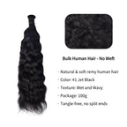 Braiding Hair - #1 Wet and Wavy Human Hair