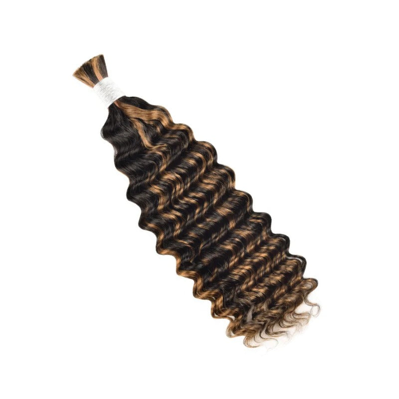 Braiding Hair - #1B/30 Ombre Deep Wave Human Hair	