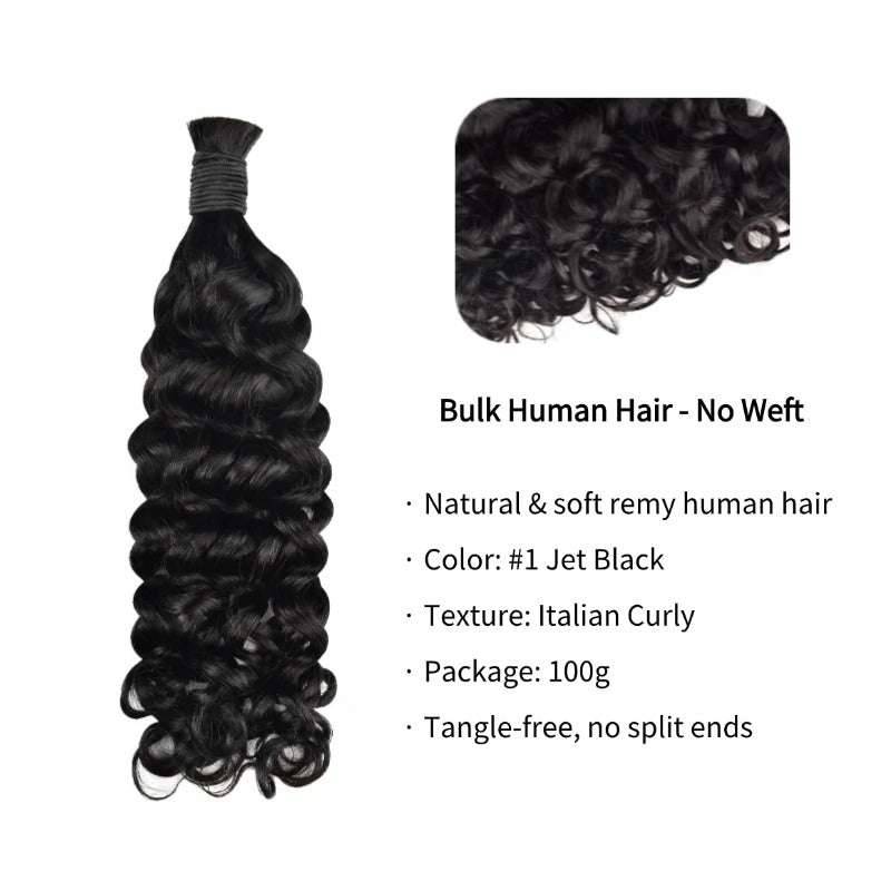 Braiding Hair - #1 Italian Curly Human Hair
