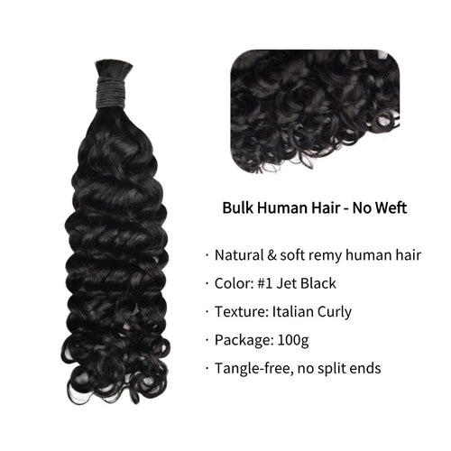 Braiding Hair - #1 Italian Curly Human Hair