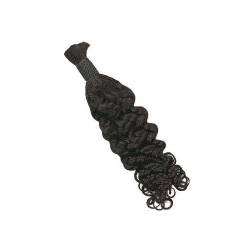 Braiding Hair - #1B Black Italian Curly Human Hair	