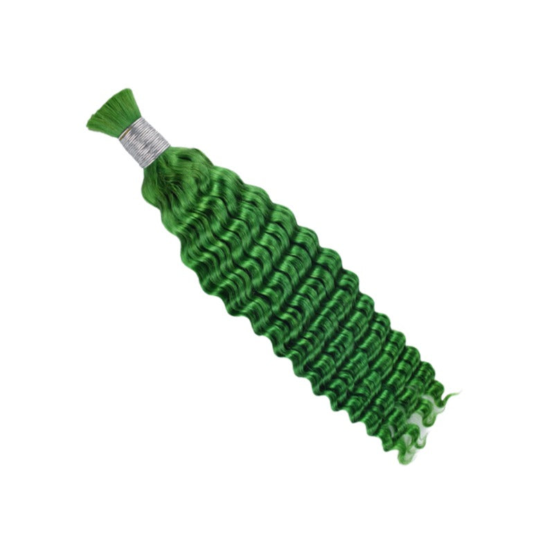 Braiding Hair - #Green Deep Wave Human Hair	