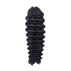 Crochet Hair - #1B Deep Wave Human Hair
