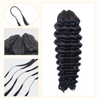 Crochet Hair - #1B Deep Wave Human Hair