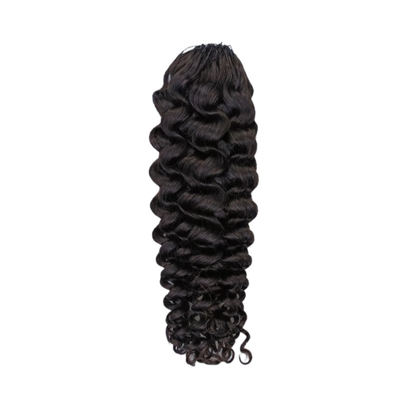 Crochet Hair - #1B Deep Curly Human Hair