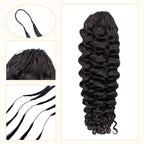 Crochet Hair - #1B Deep Curly Human Hair