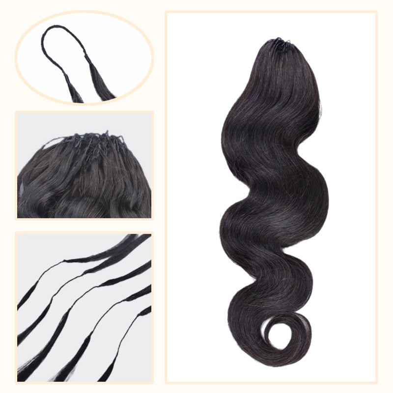 Crochet Hair - #1B Body Wave Human Hair