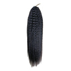 Crochet Hair - #1B Kinky Straight Human Hair