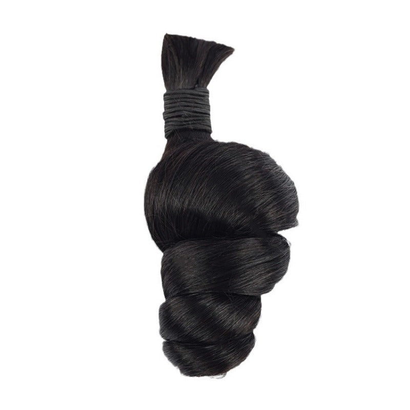 Braiding Hair - #1B Black Loose Wave Human Hair	