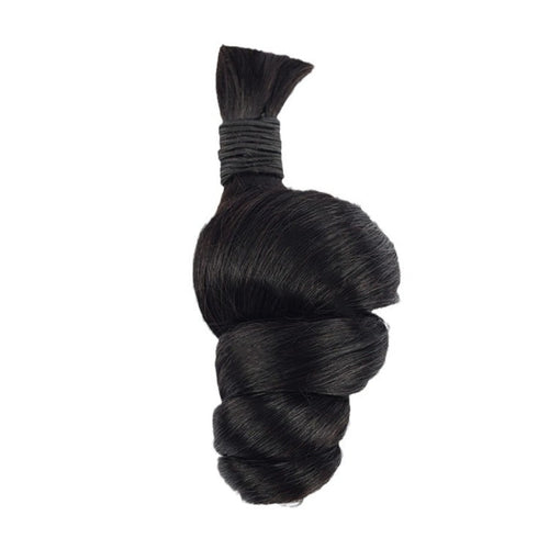Braiding Hair - #1B Black Loose Wave Human Hair	