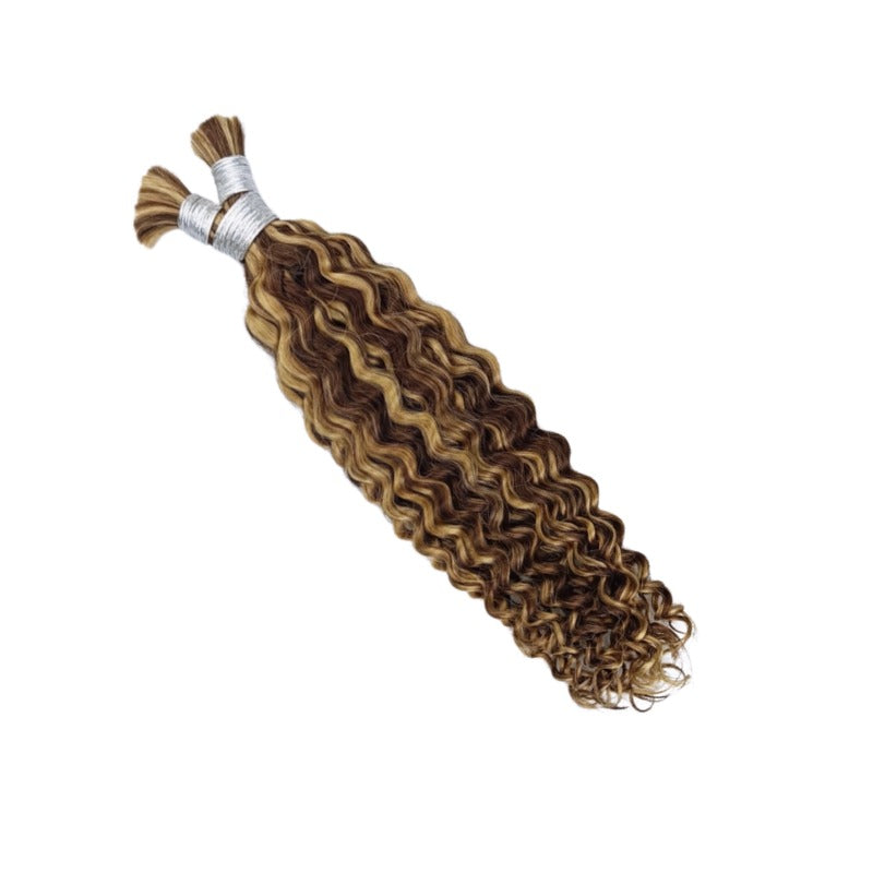 Braiding Hair - #4/27 Deep Curly Human Hair	