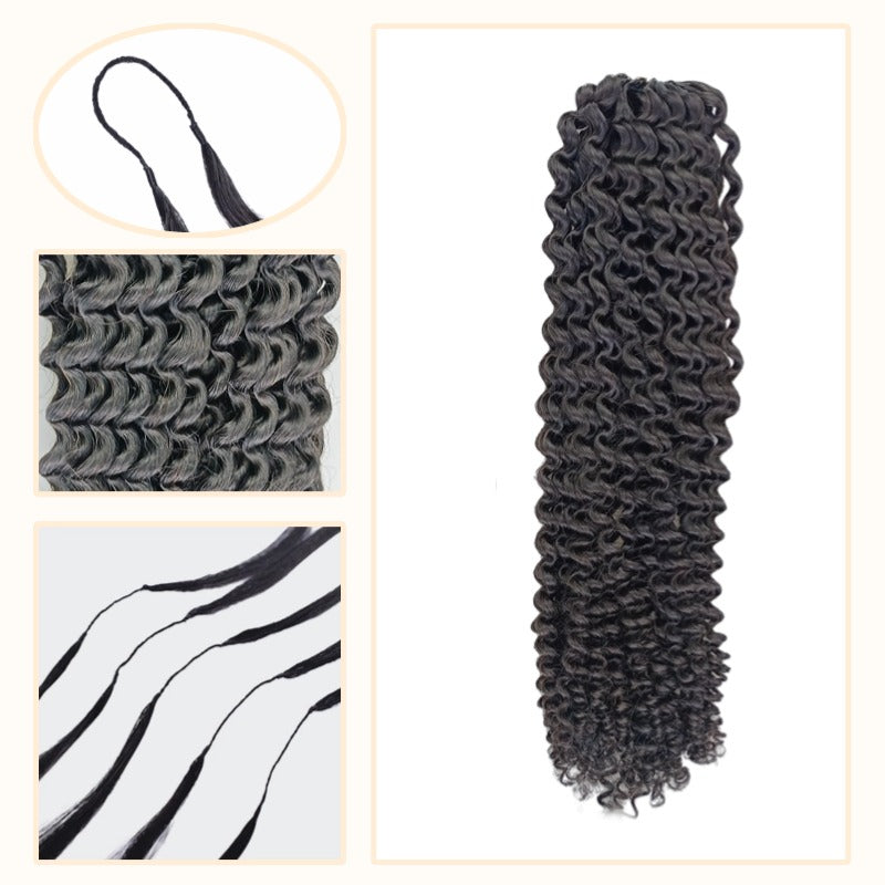 Crochet Hair - #1B Kinky Curly Human Hair