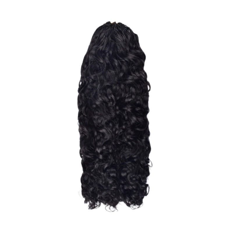 Crochet Hair - #1B Burmese Curly Human Hair