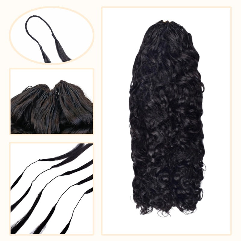 Crochet Hair - #1B Burmese Curly Human Hair
