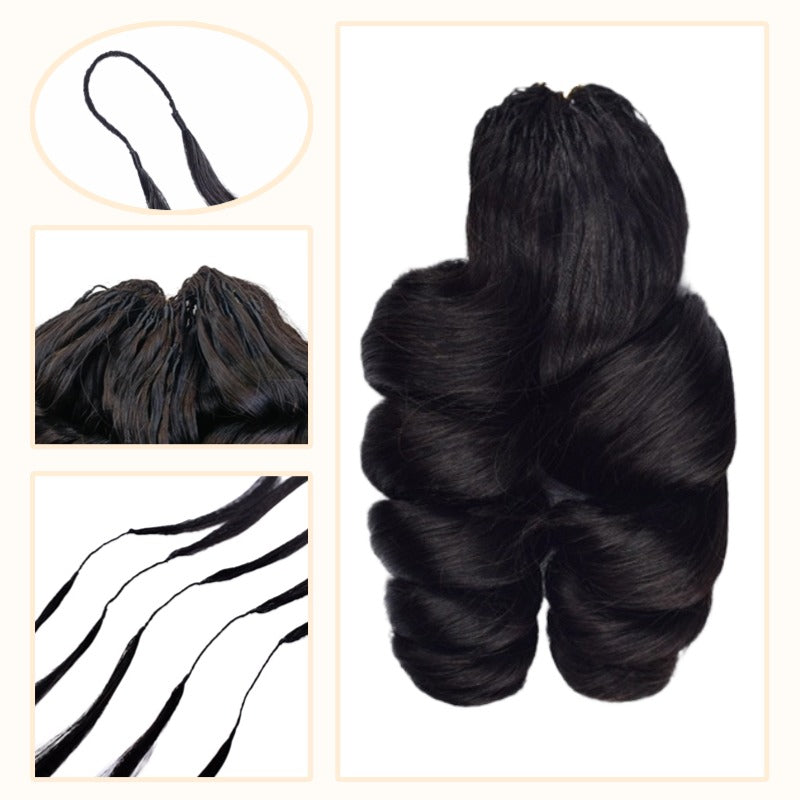Crochet Hair - #1B Loose Wave Human Hair