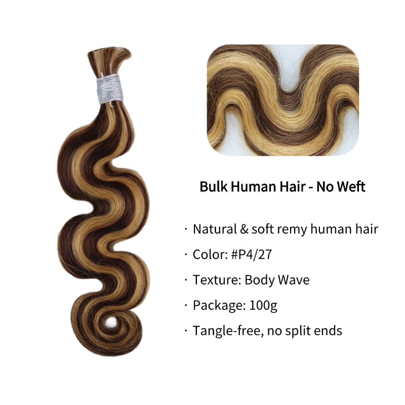Braiding Hair - #4/27 Body Wave Human Hair
