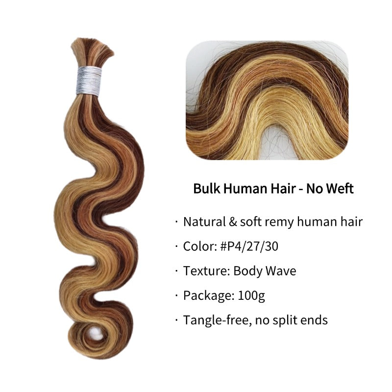 Braiding Hair - #4/27/30 Body Wave Human Hair