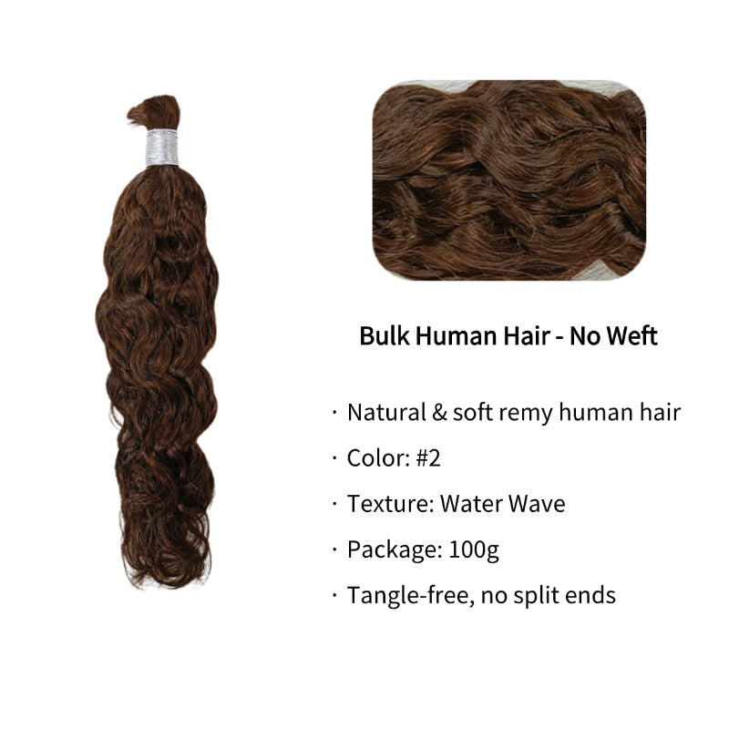 Braiding Hair - #2 Water Wave Human Hair