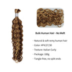 Braiding Hair - #4/27/30 Italian Curly Human Hair