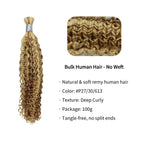 Braiding Hair - #27/30/613 Deep Curly Human Hair