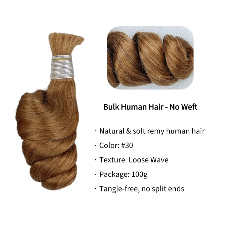 Braiding Hair - #30 Loose Wave Human Hair