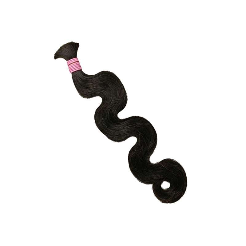 Braiding Hair - #1B Body Wave Double Drawn Human Hair	