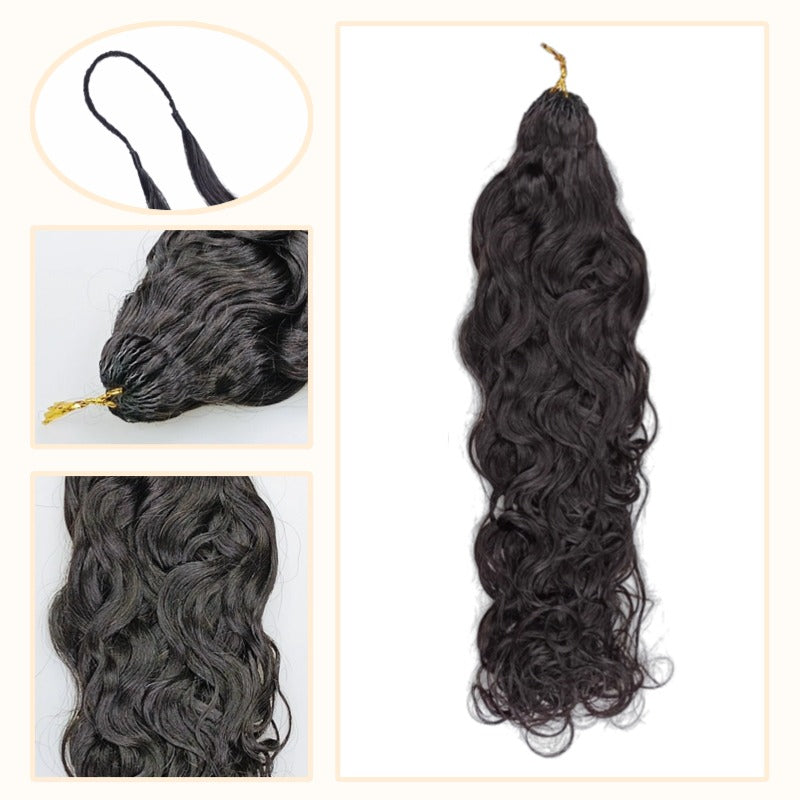 Crochet Hair - #1B Water Wave Human Hair
