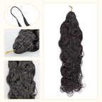 Crochet Hair - #1B Water Wave Human Hair