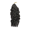 Crochet Hair - #1B French Curly Human Hair