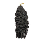 Crochet Hair - #1B French Curly Human Hair