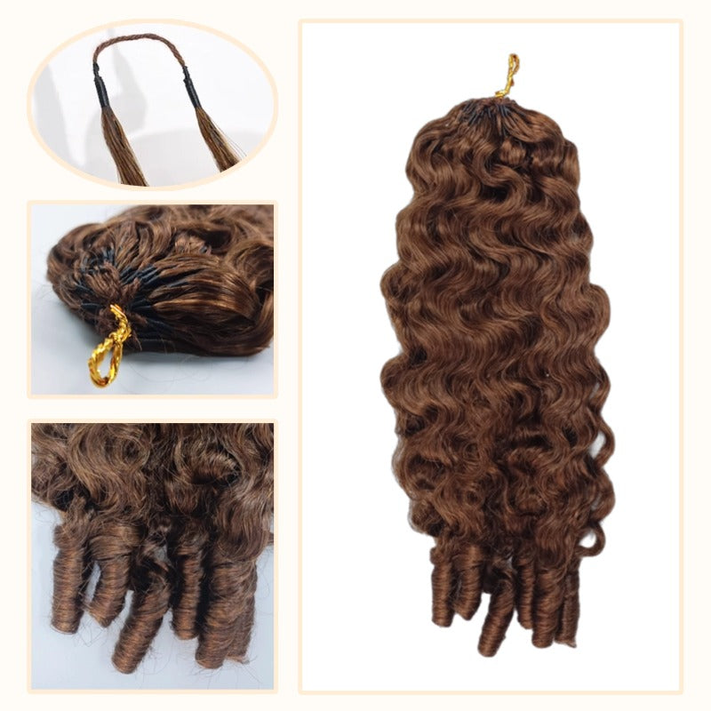 Crochet Hair - #4 French Curly Human Hair